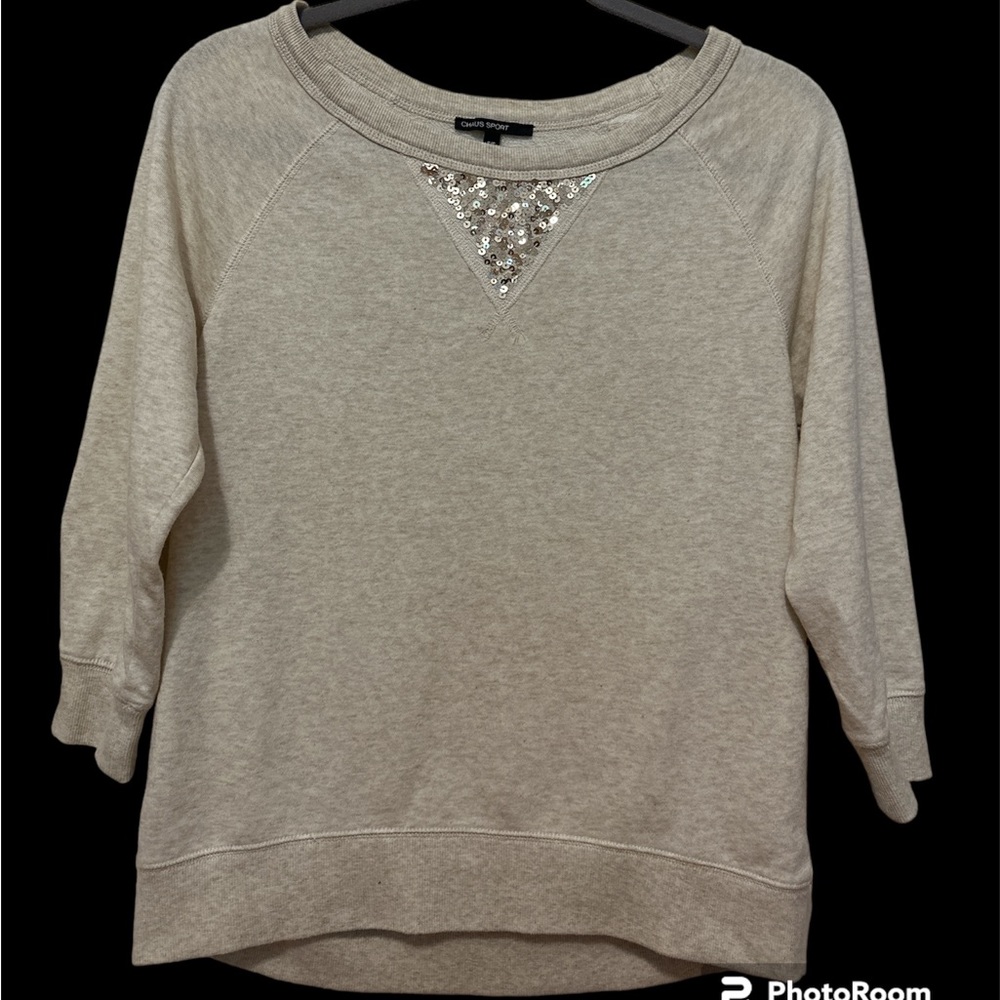 Chaus Sport cream sweatshirt. S